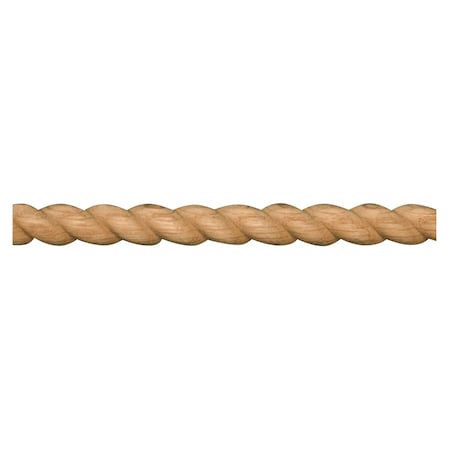 5/8 X 1/4 X 96 5/8 Half Round Rope In Beech